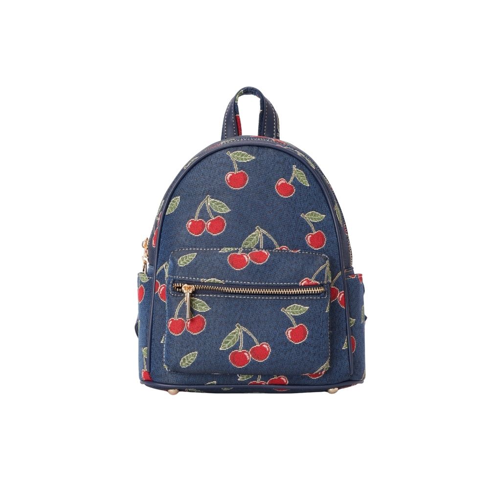 Cherry Denim Blue Daypack/ Rucksack