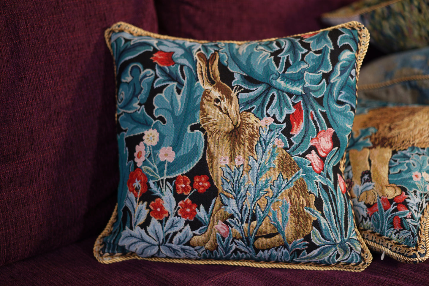 William Morris The Hare Pillowcase/ Cushion cover 18 x 18 inch