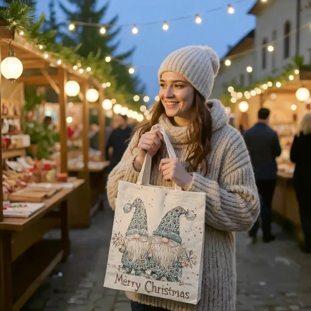 Christmas Gnome Flat Bag