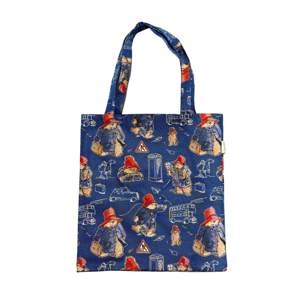 Paddington Bear Blue Flat Shoulder Tote Bag