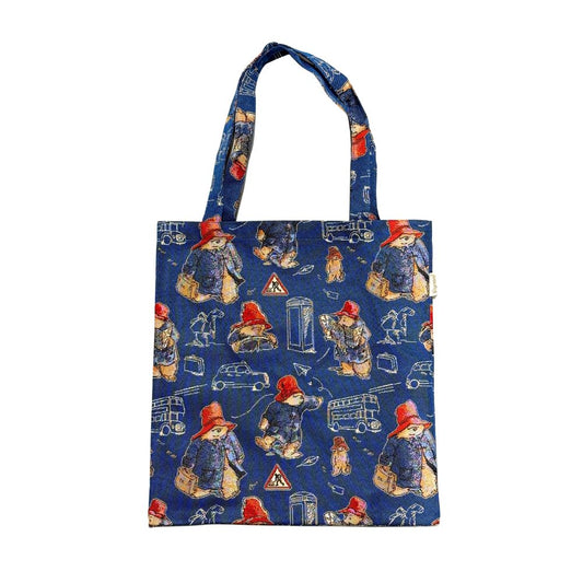 Paddington Bear Blue Flat Shoulder Tote Bag