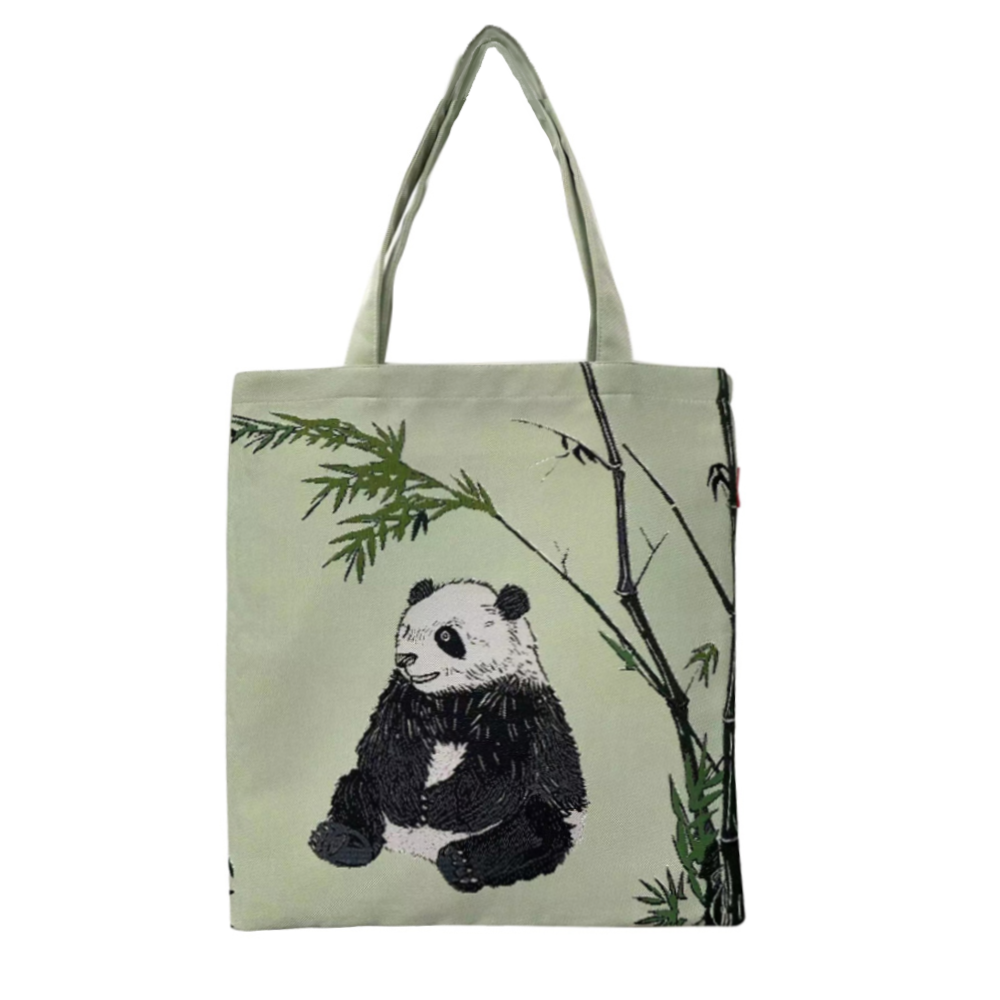 Panda Green Flat Bag