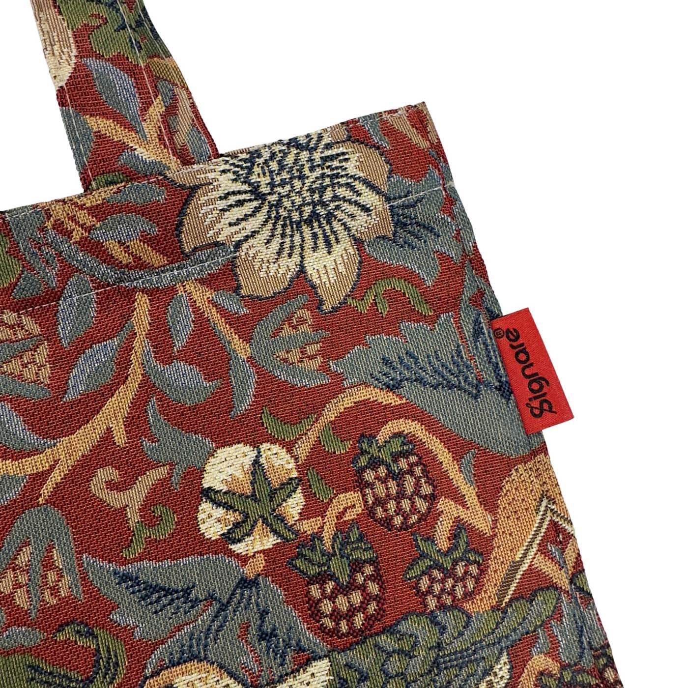 William Morris Strawberry Thief Red Flat Bag