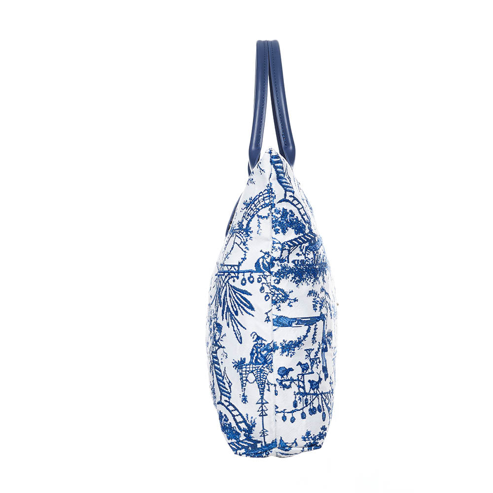 The British Museum Chinoiserie Blue Folding Bag