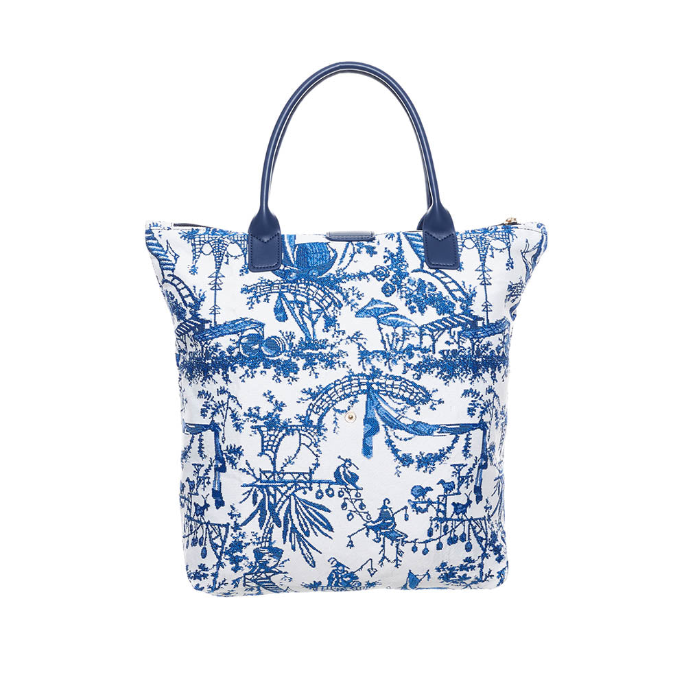 The British Museum Chinoiserie Blue Folding Bag