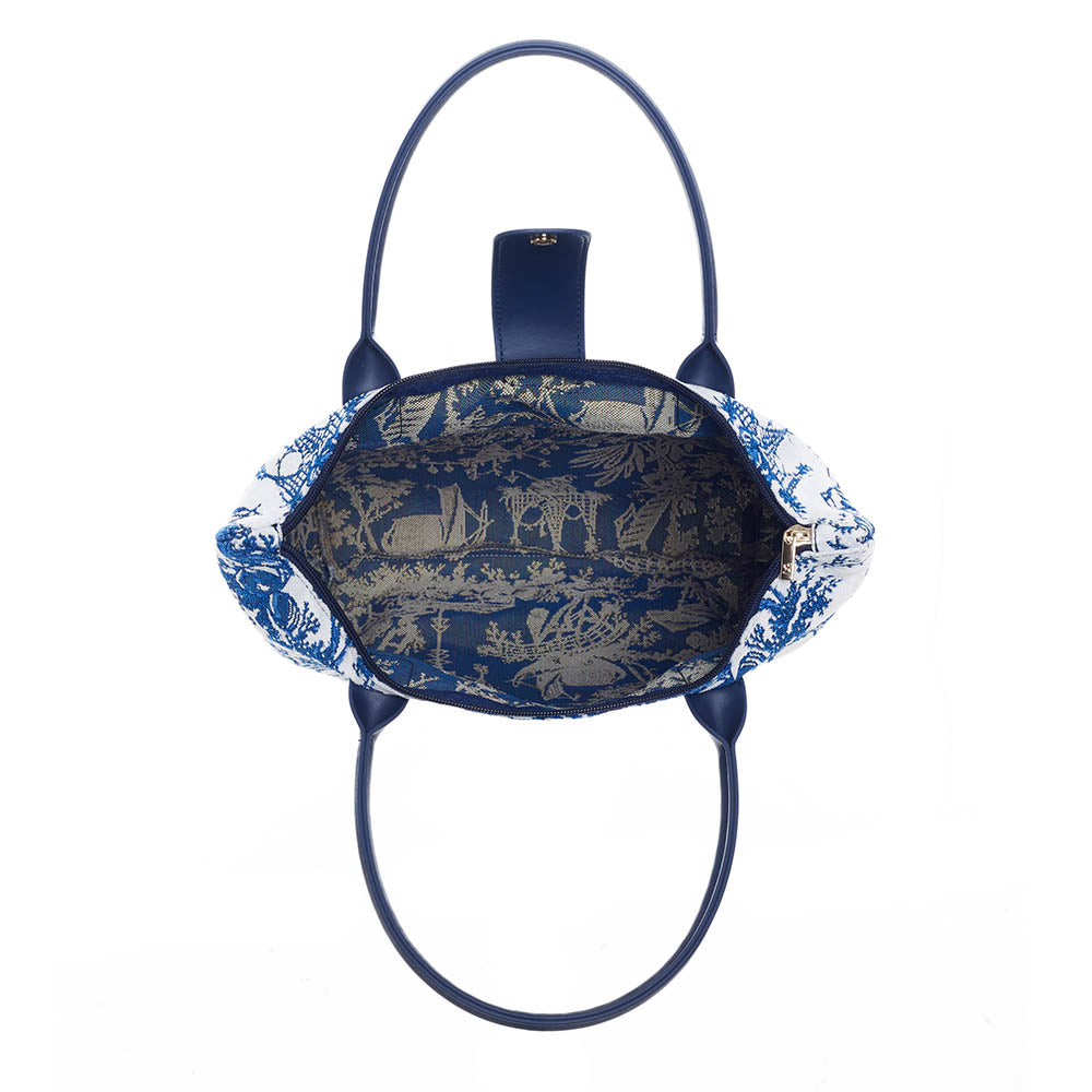 The British Museum Chinoiserie Blue Folding Bag