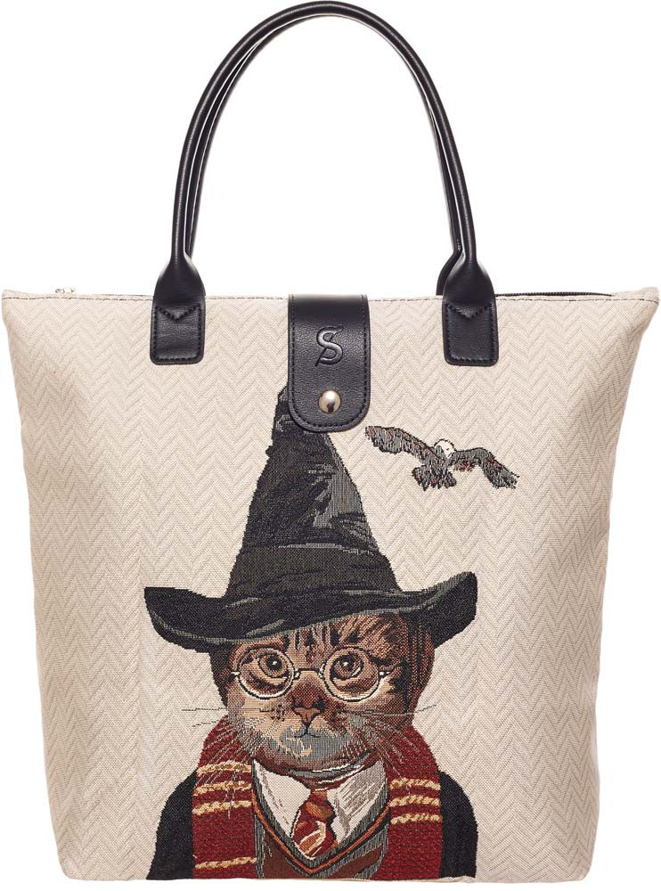 Magic Cat Beige Folding Bag