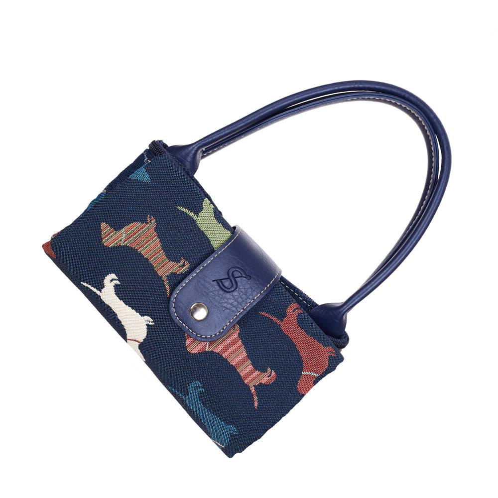 Dachshund Dog Blue Folding Bag