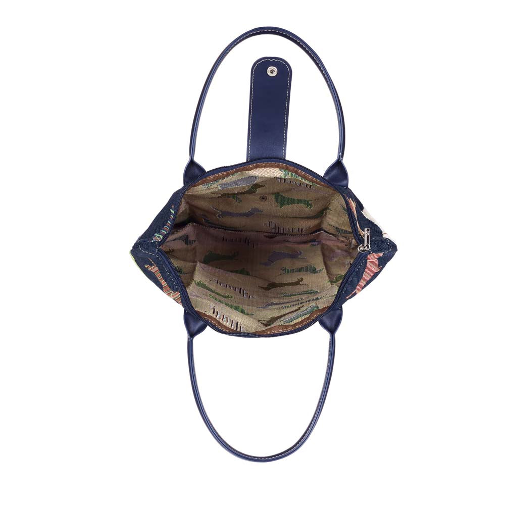 Dachshund Dog Blue Folding Bag