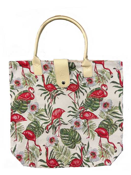 Flamingo Bird Folding Bag