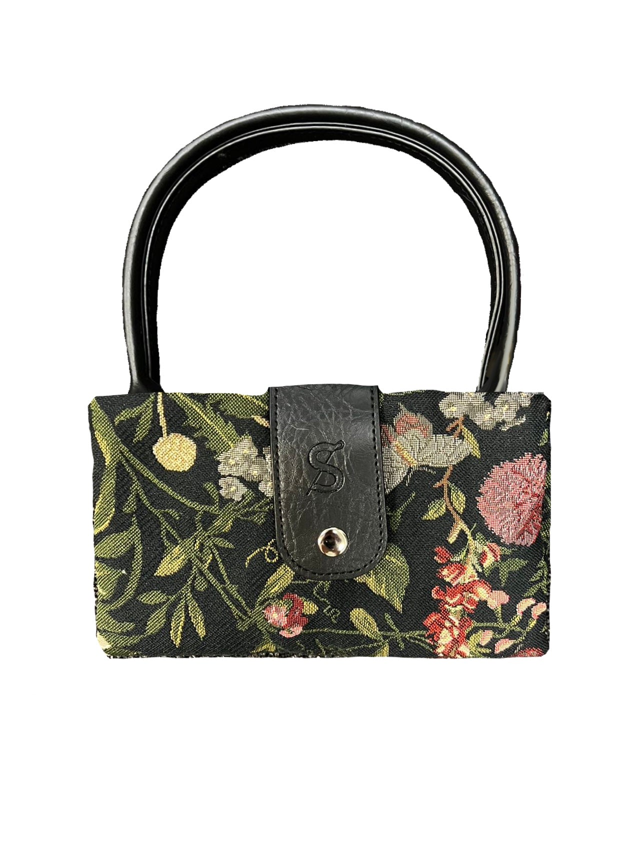 Morning Garden Black Folding Bag