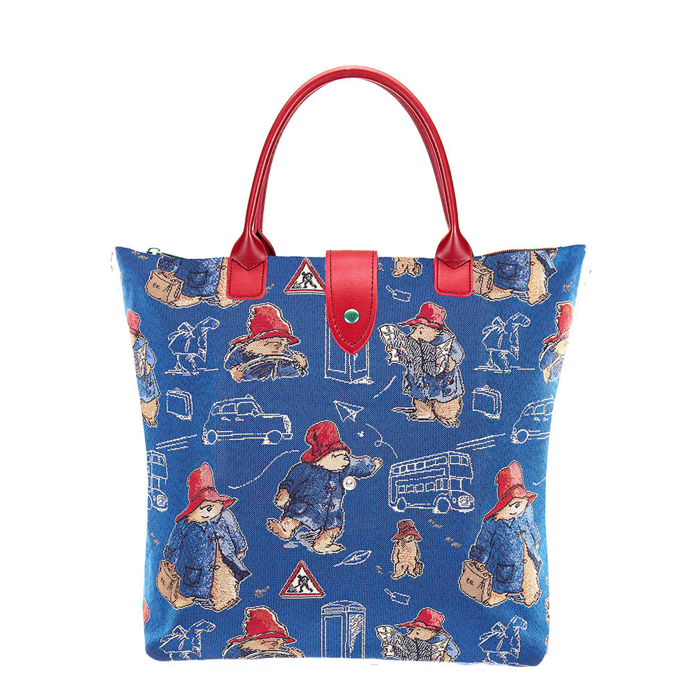 Paddington Bear Blue Folding Bag