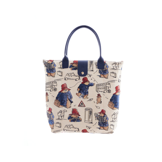 Paddington Bear Blue and Beige Folding Bag