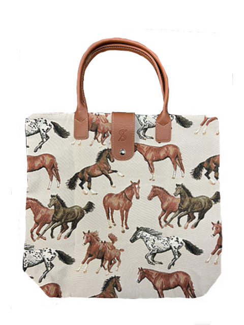 Running Horse Brown Folding Bag
