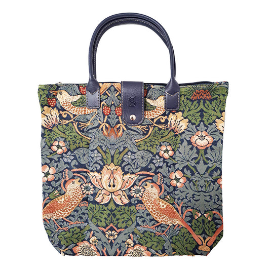 Strawberry Thief Blue Folding Bag