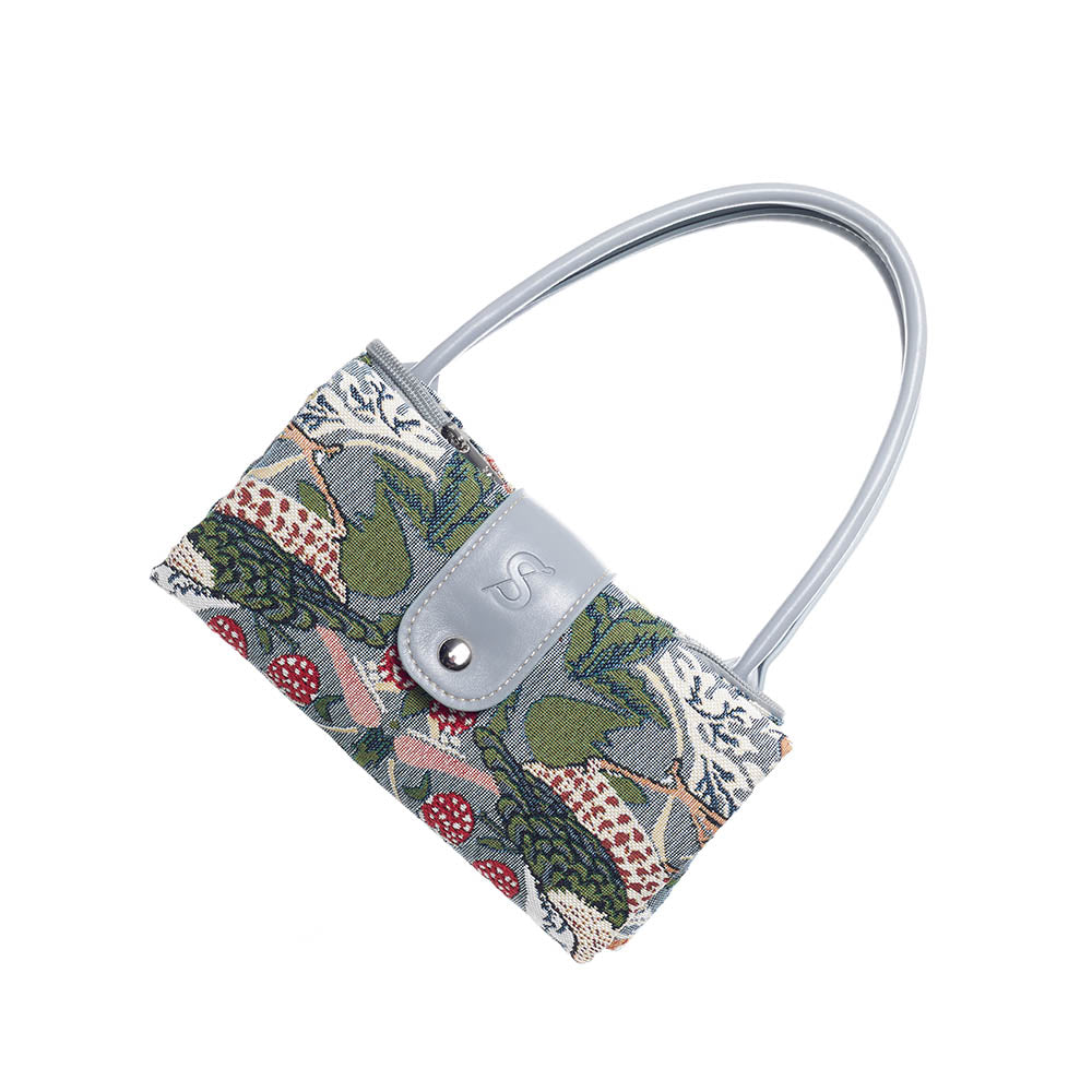 William Morris Strawberry Thief Grey Folding Bag