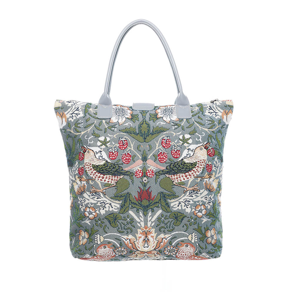 William Morris Strawberry Thief Grey Folding Bag