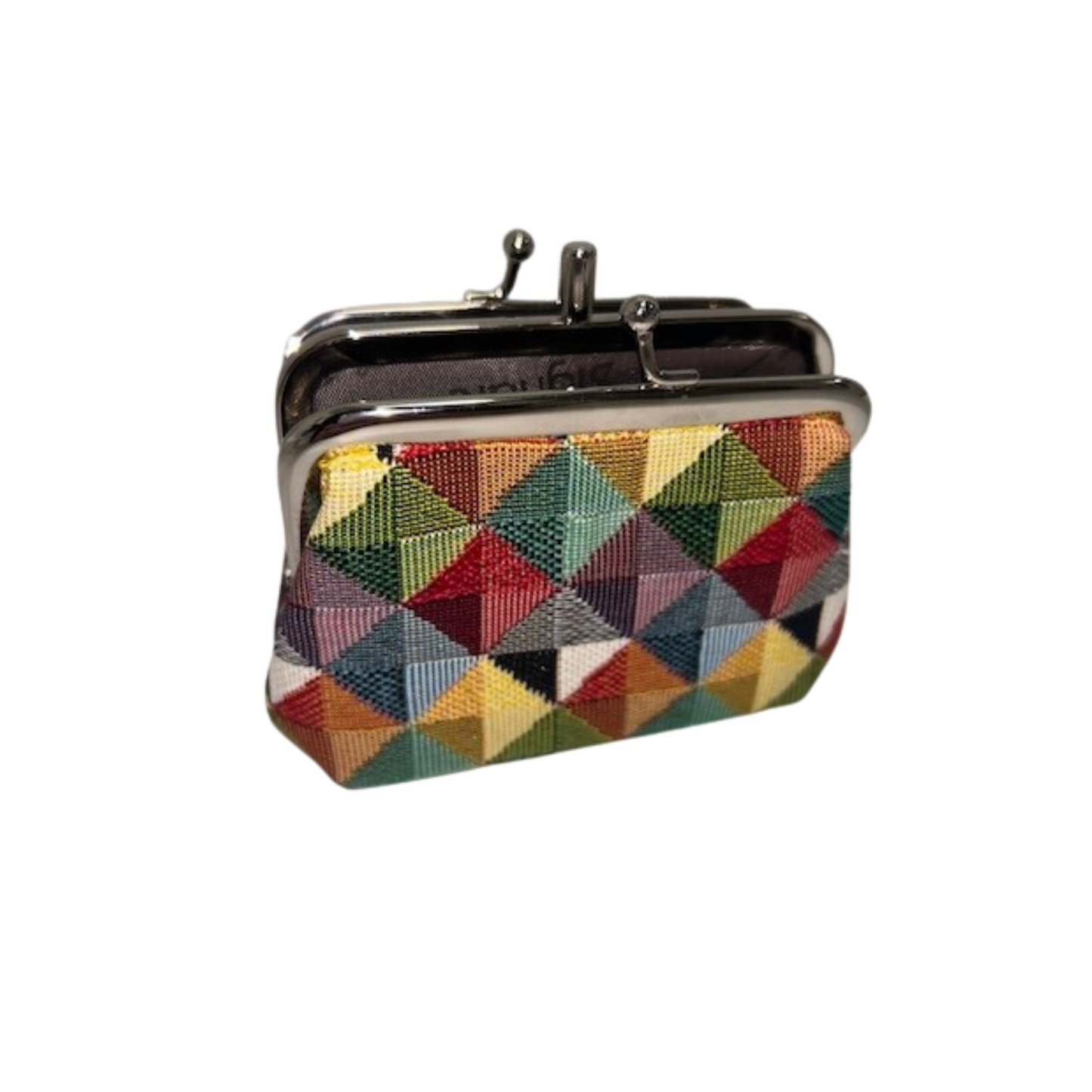 Multicolor Triangle Frame Purse for Coins