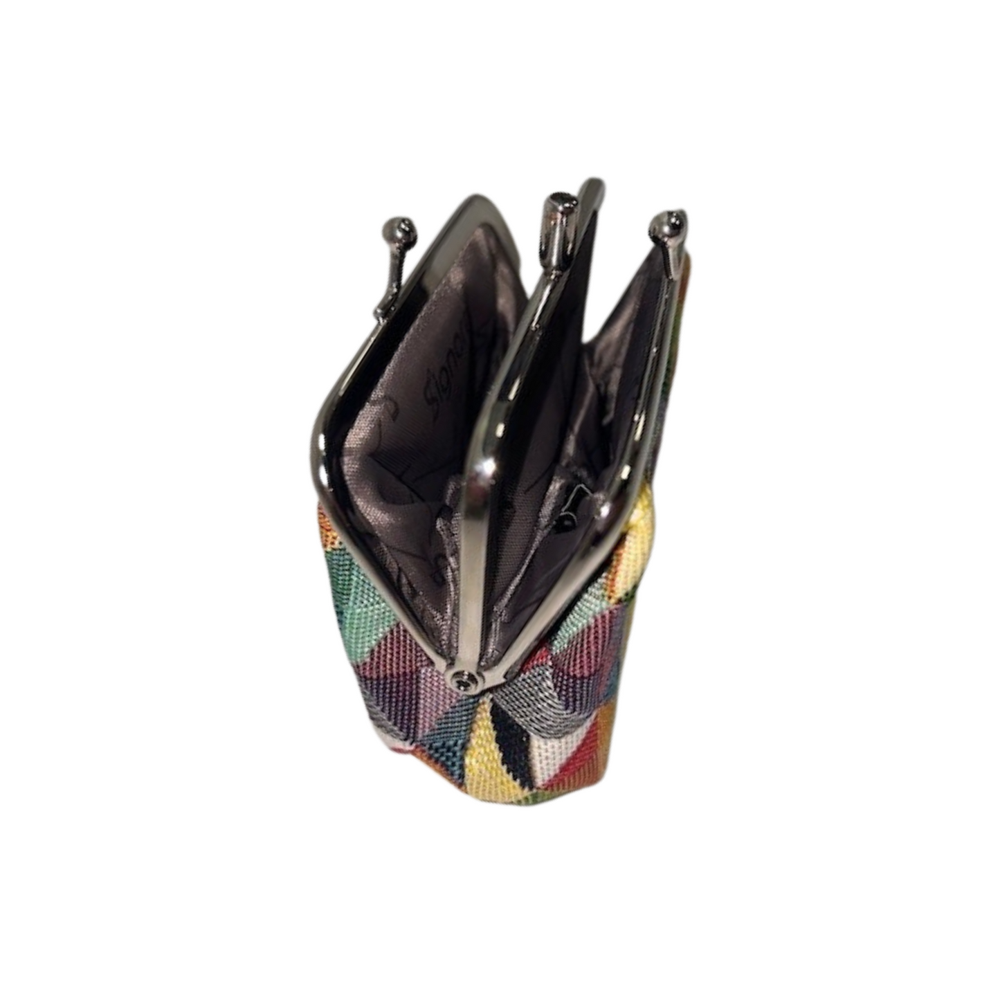 Multicolor Triangle Frame Purse for Coins