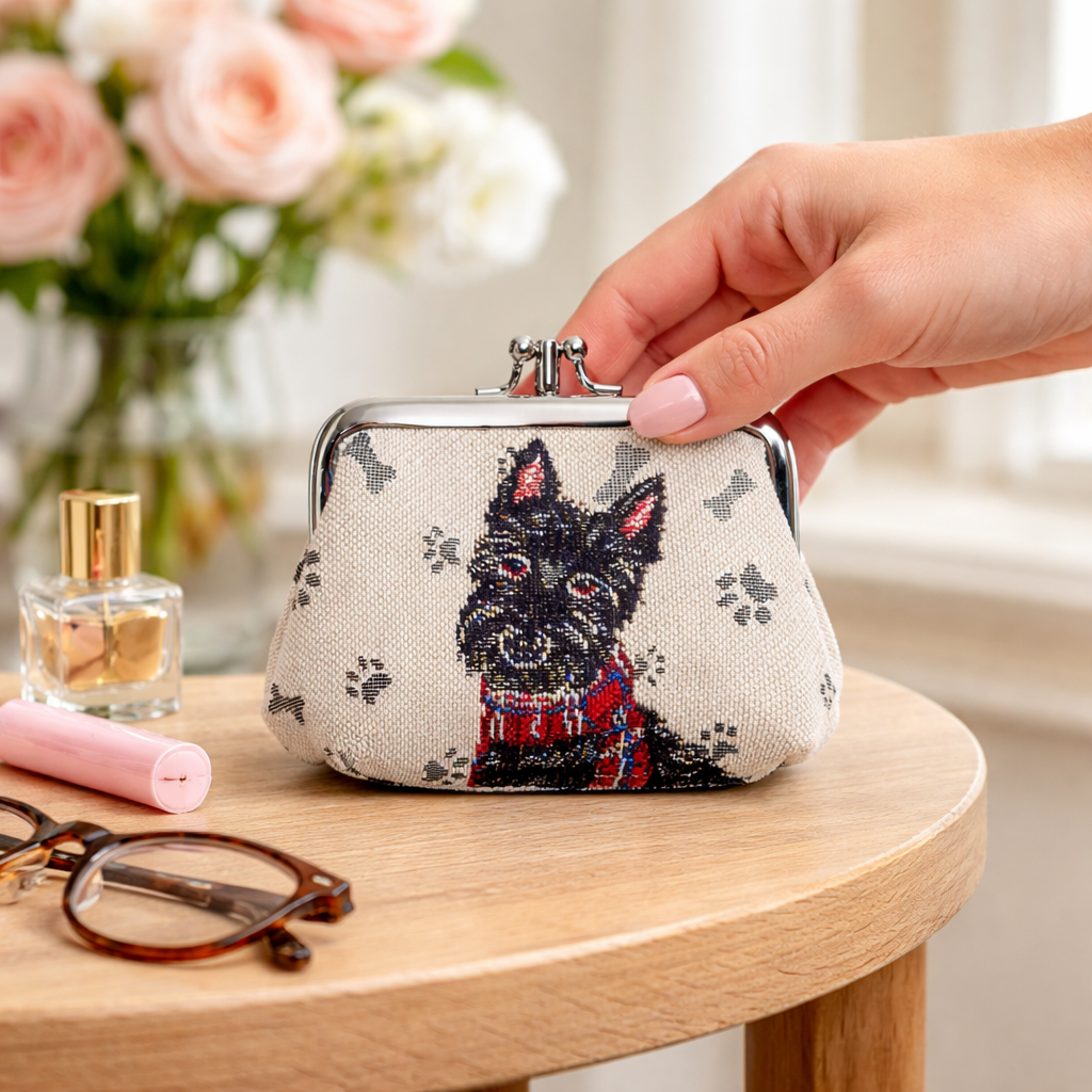 Scottie Dog Frame Purse for coins