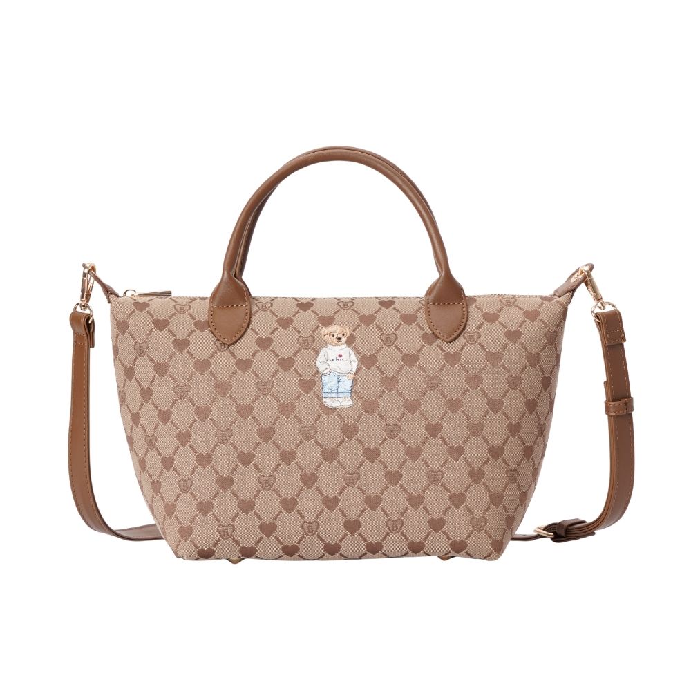 B-Loved Bear Beige Grab Handle Handbag