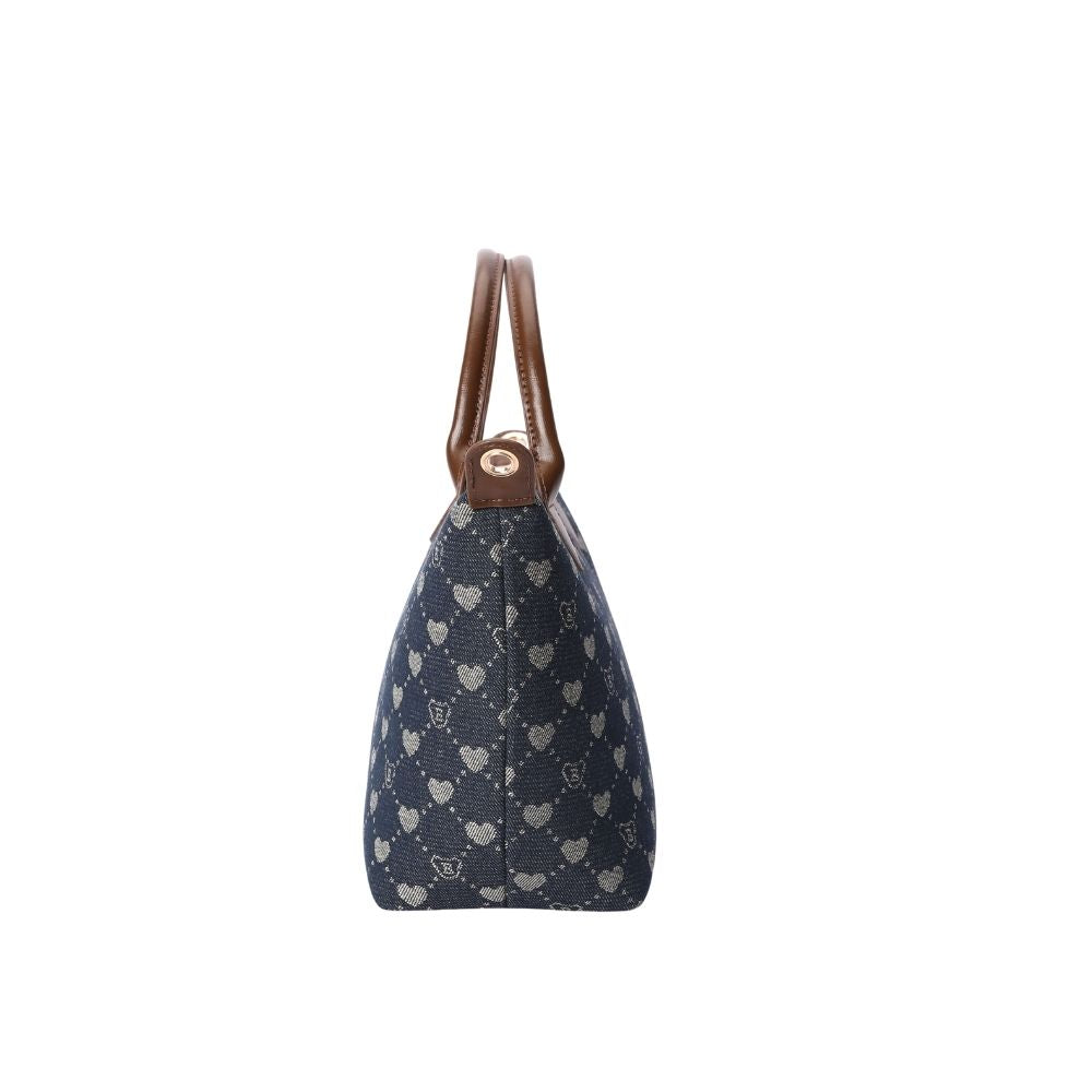 B-Loved Bear Denim Blue Grab Handle Handbag