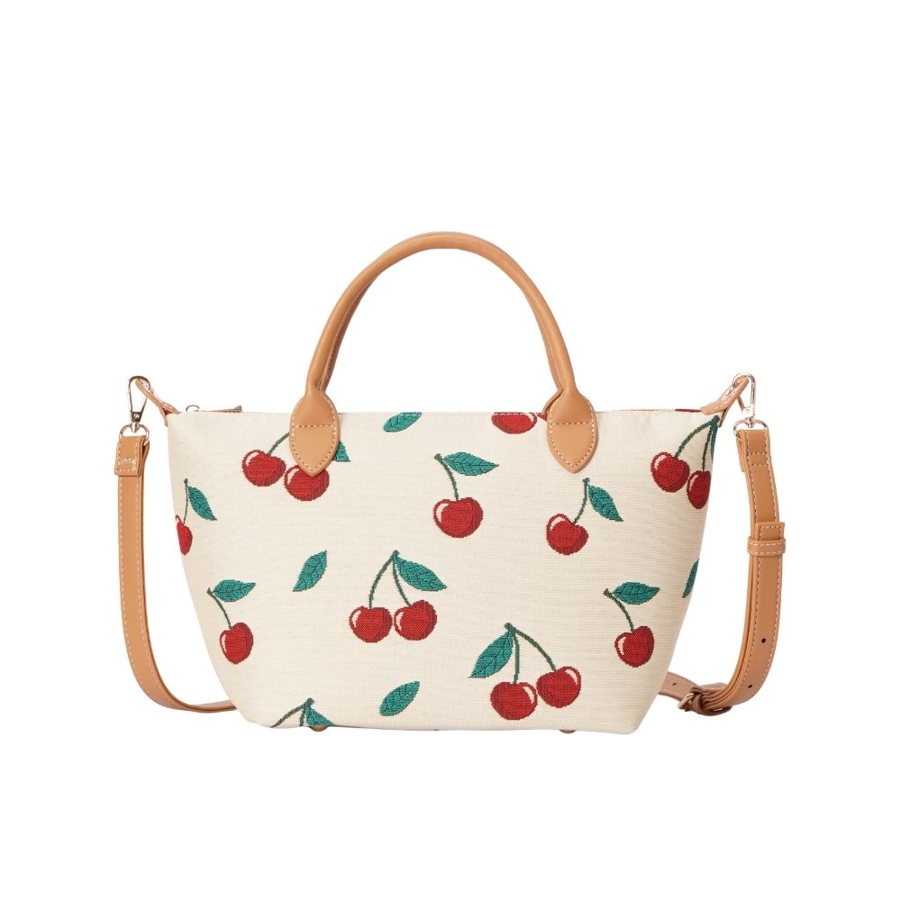 Cherry Cream Grab Handle Handbag