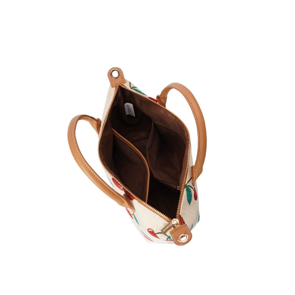 Cherry Cream Grab Handle Handbag