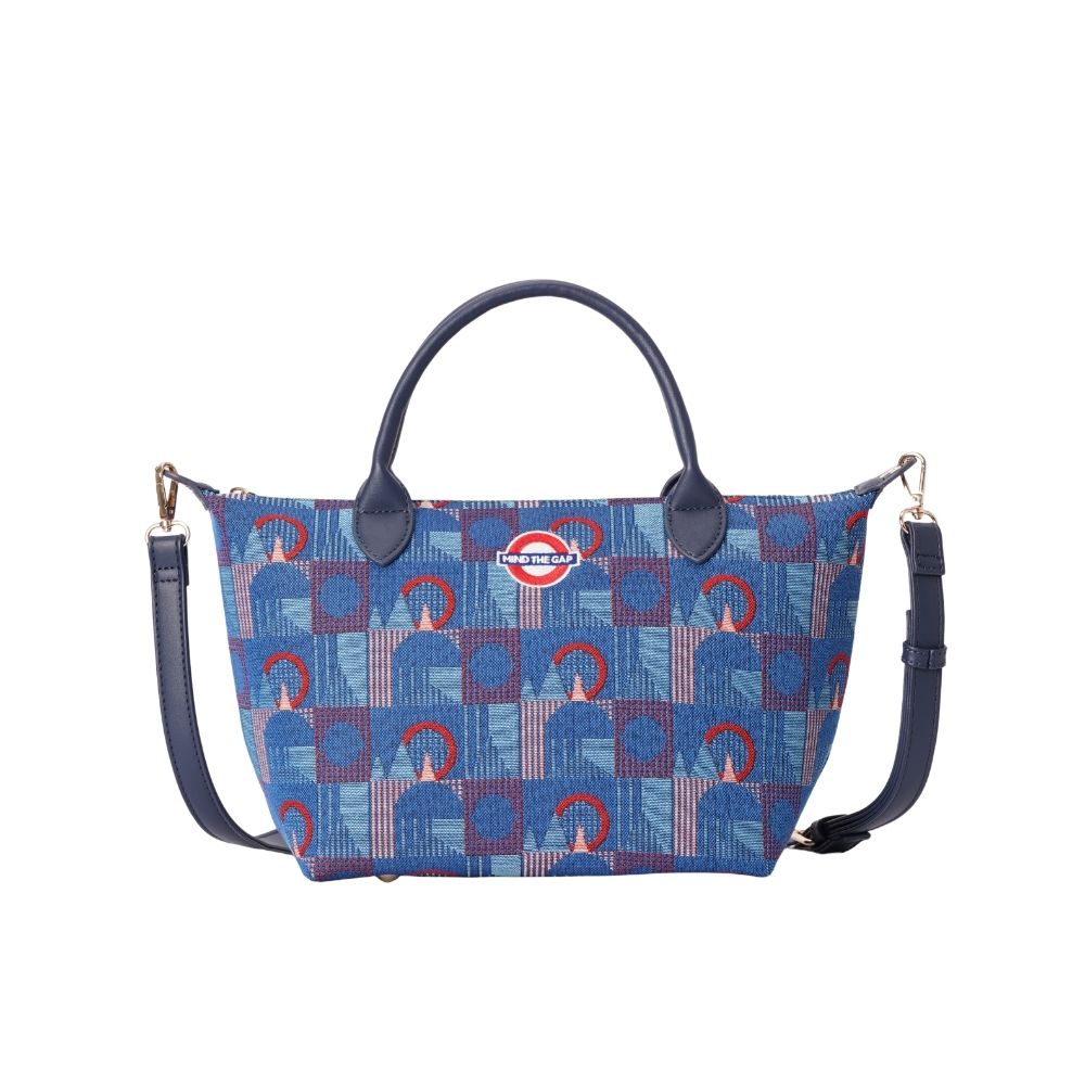 TfL Piccadilly Moquette Mind the Gap Grab Handle Handbag