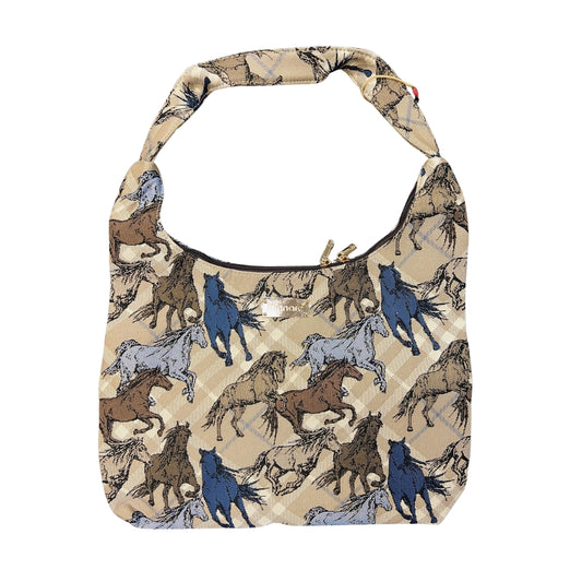 Blue Horse Hobo Handbag Shoulder Bag