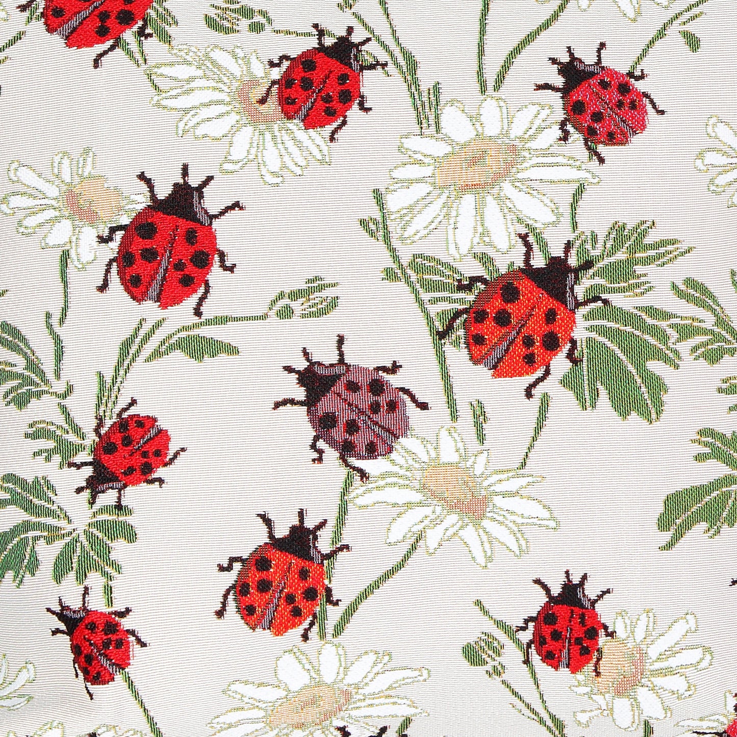 Ladybug Pillowcase/Cushion Cover Beige 18 x 18 inch