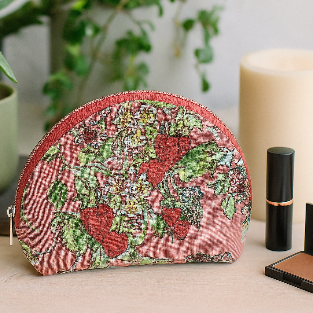 Wild Strawberry Cosmetic Make Up Bag