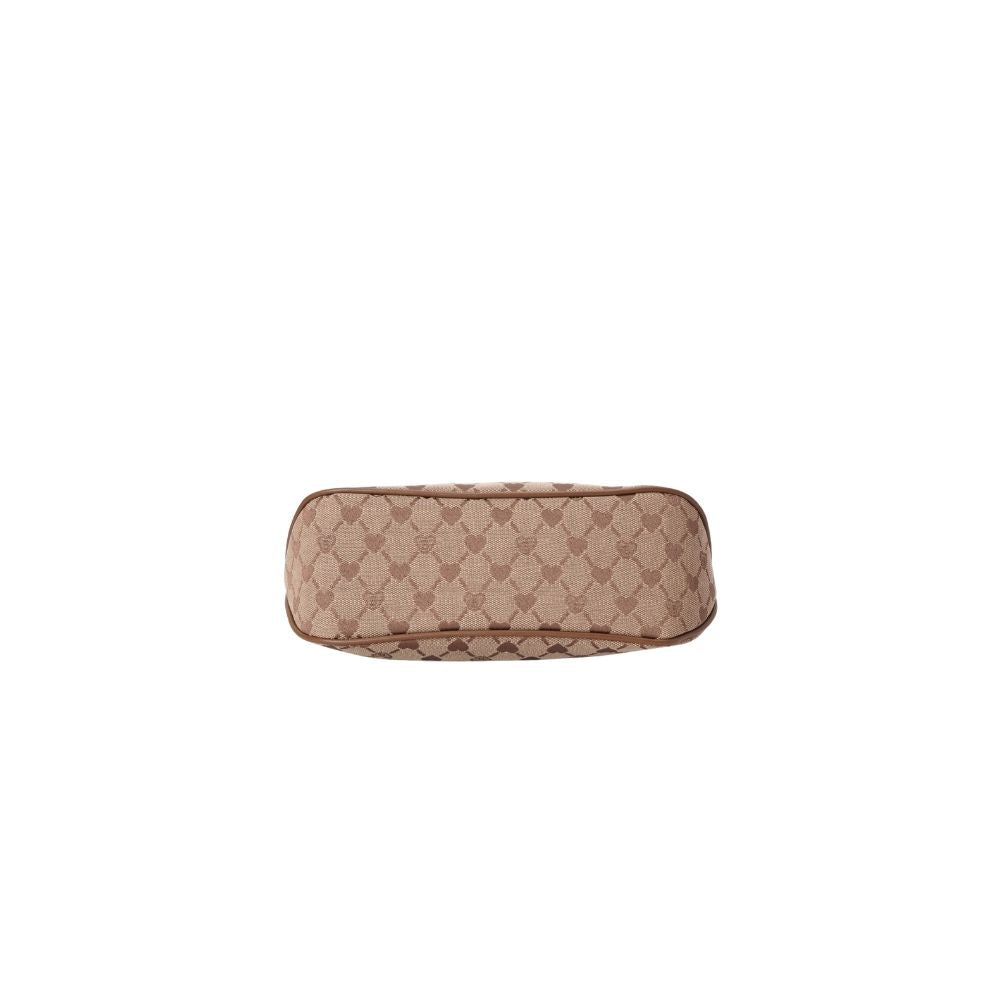 B-Loved Bear Beige Moon-Shaped Underarm Handbag