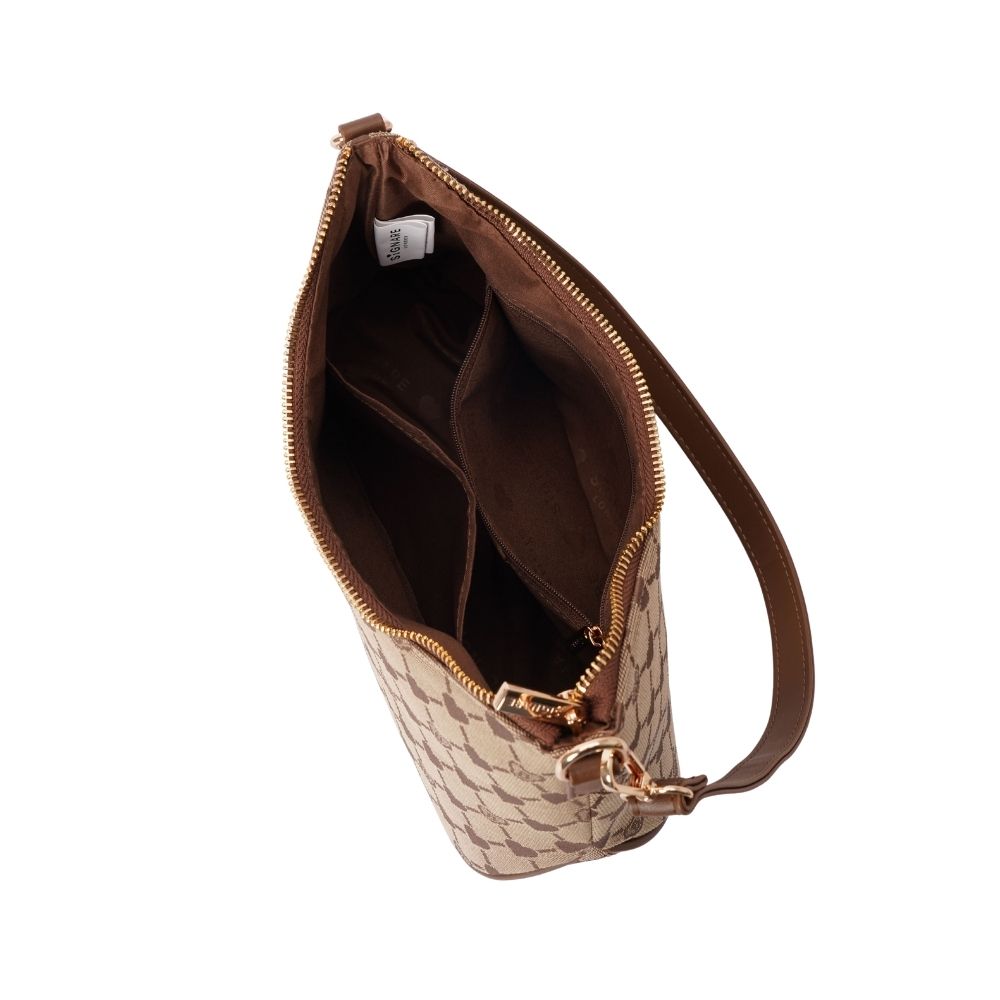 B-Loved Bear Beige Moon-Shaped Underarm Handbag