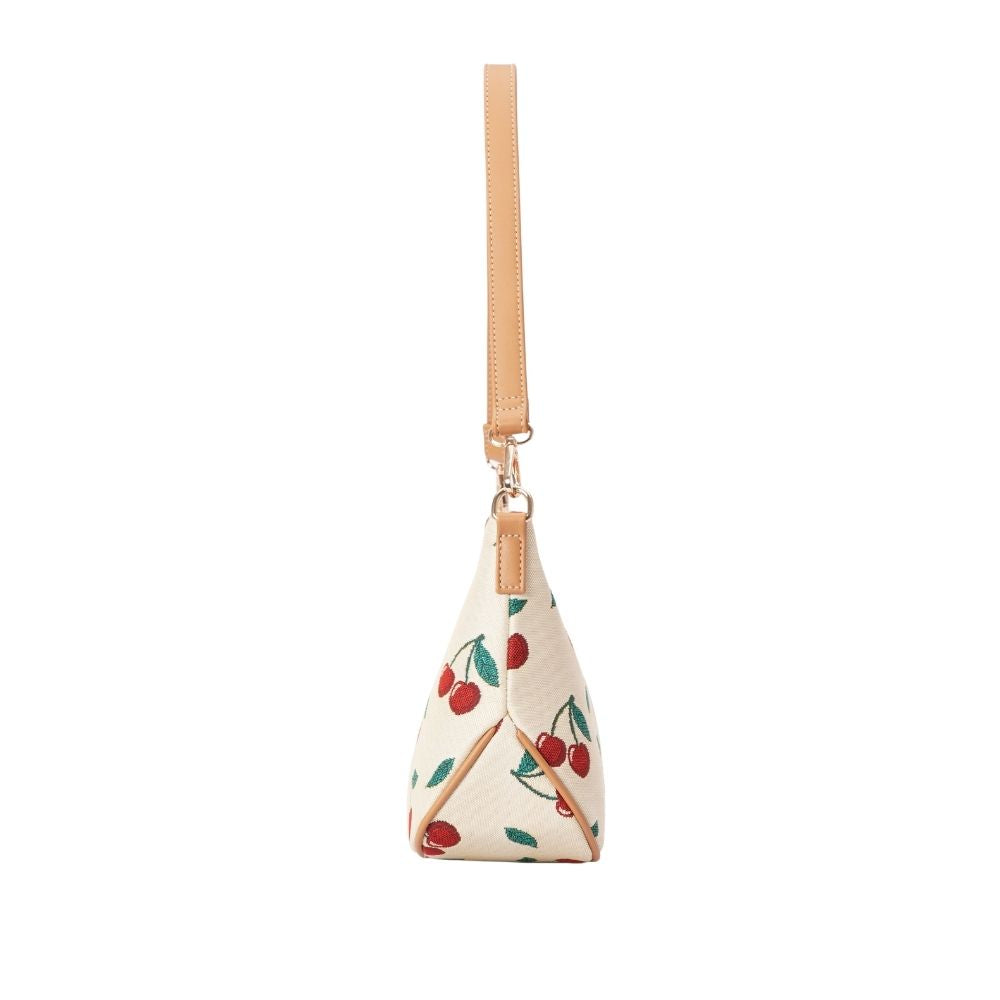 Cherry Cream Moon-Shaped Underarm Handbag