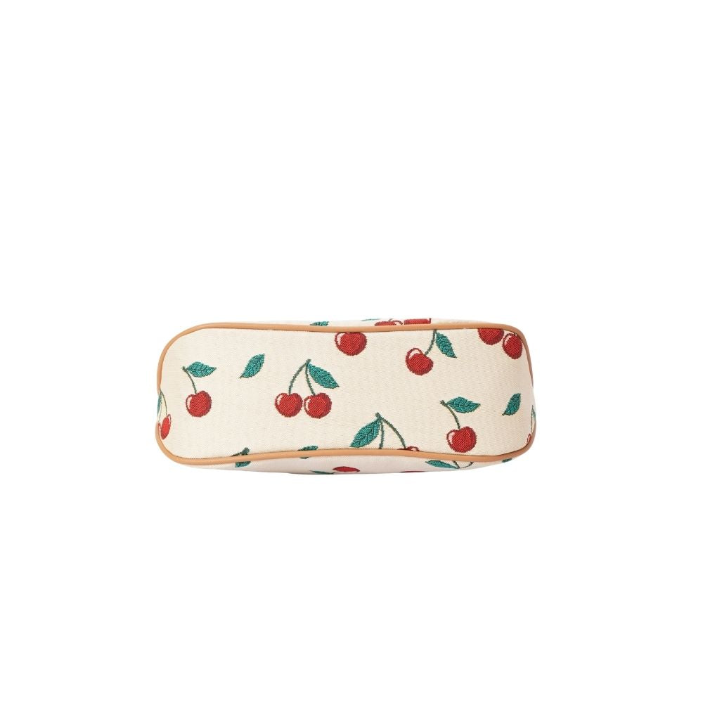 Cherry Cream Moon-Shaped Underarm Handbag