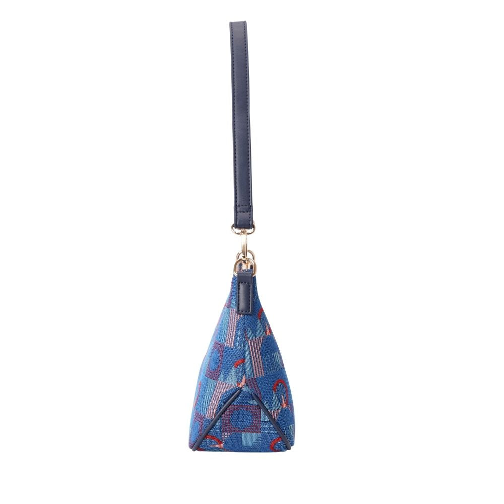 TfL Piccadilly Moquette Red Roundel Moon-Shaped Underarm Handbag