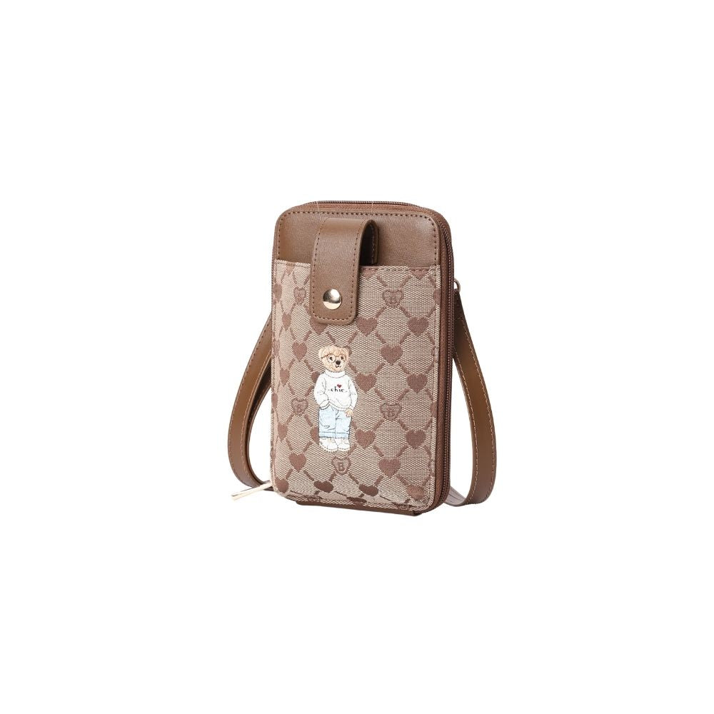 B-Loved Bear Beige Smart Phone Crossbody Bag