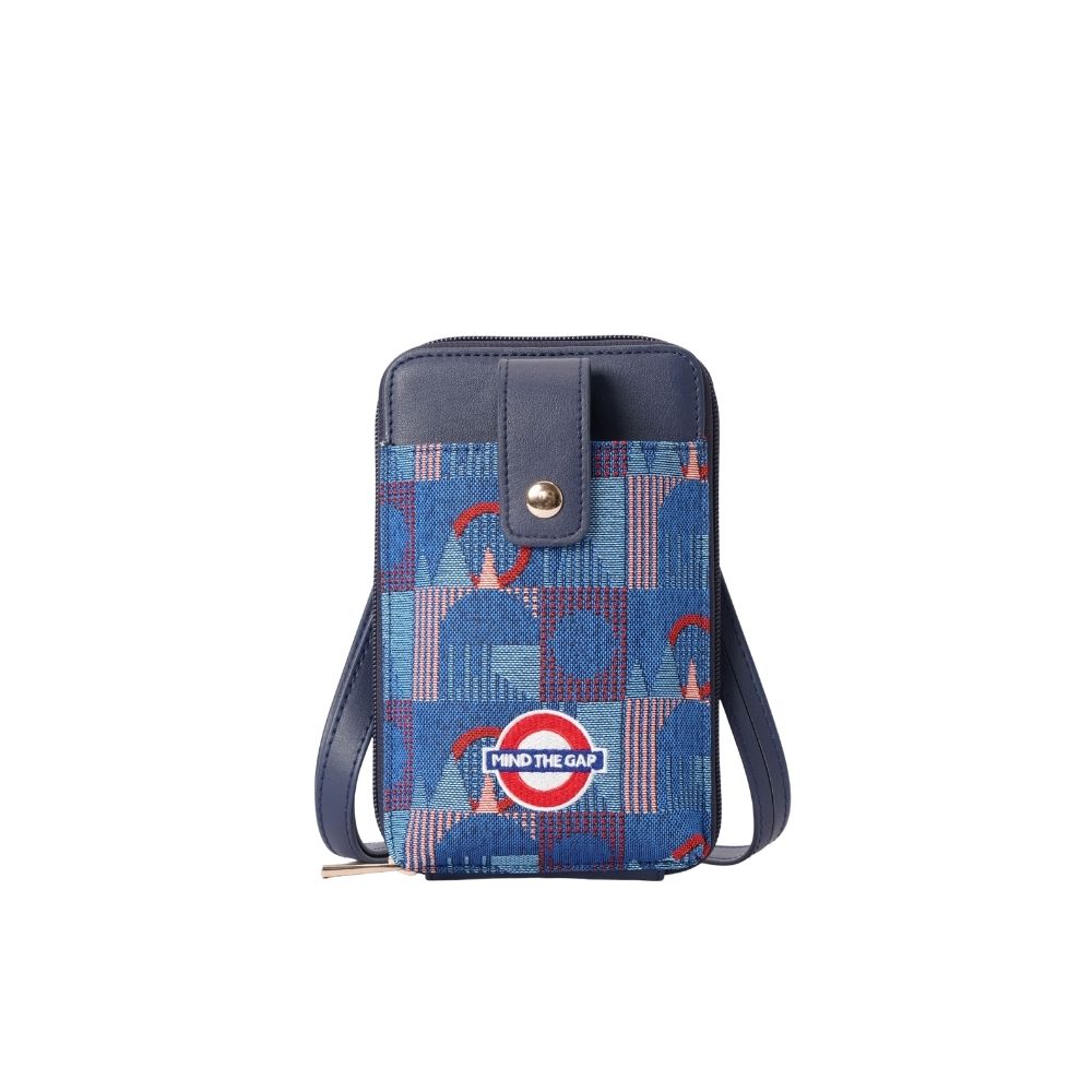 TfL Piccadilly Moquette Mind the Gap Smart Phone Crossbody Bag