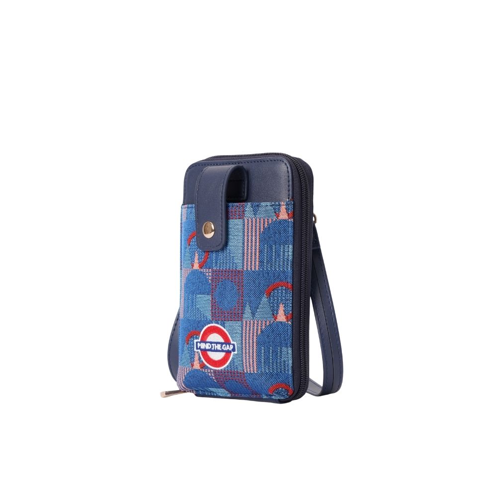 TfL Piccadilly Moquette Mind the Gap Smart Phone Crossbody Bag