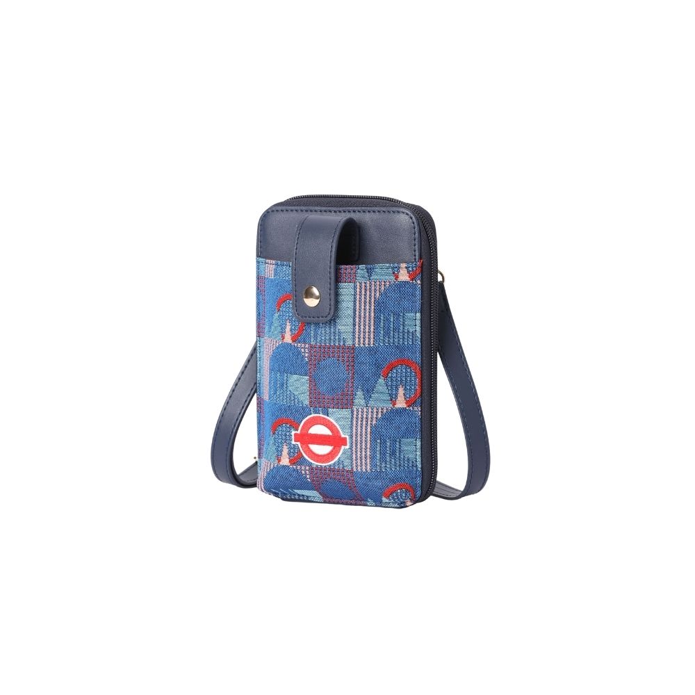 TfL Piccadilly Moquette Red Roundel Smart Phone Crossbody Bag