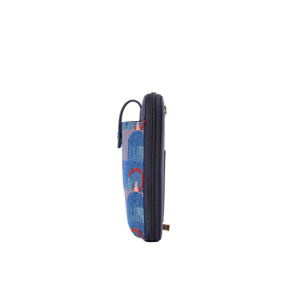 TfL Piccadilly Moquette Red Roundel Smart Phone Crossbody Bag