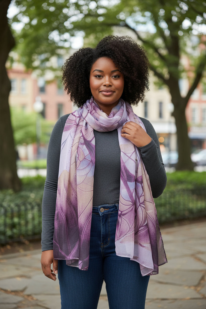 Chiffon Lotus Purple | Chiffon Scarf