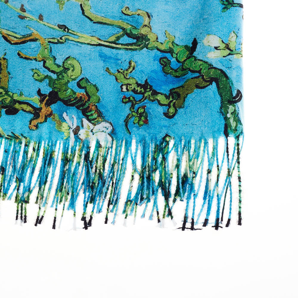 Van Gogh Almond Blossom Blue Art Pashmina
