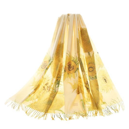 Van Gogh Sunflower Yellow Art Pashmina