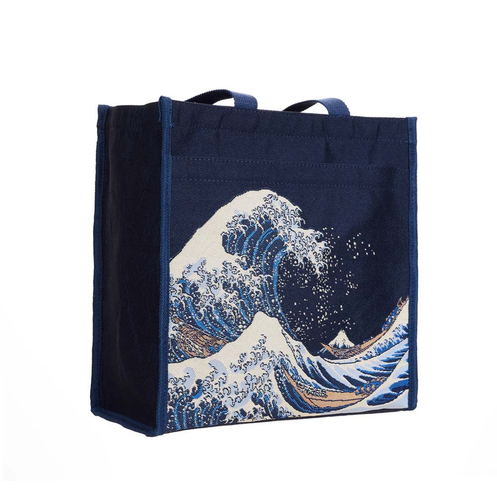 Great Wave off Kanagawa Navy Blue Shopper Bag