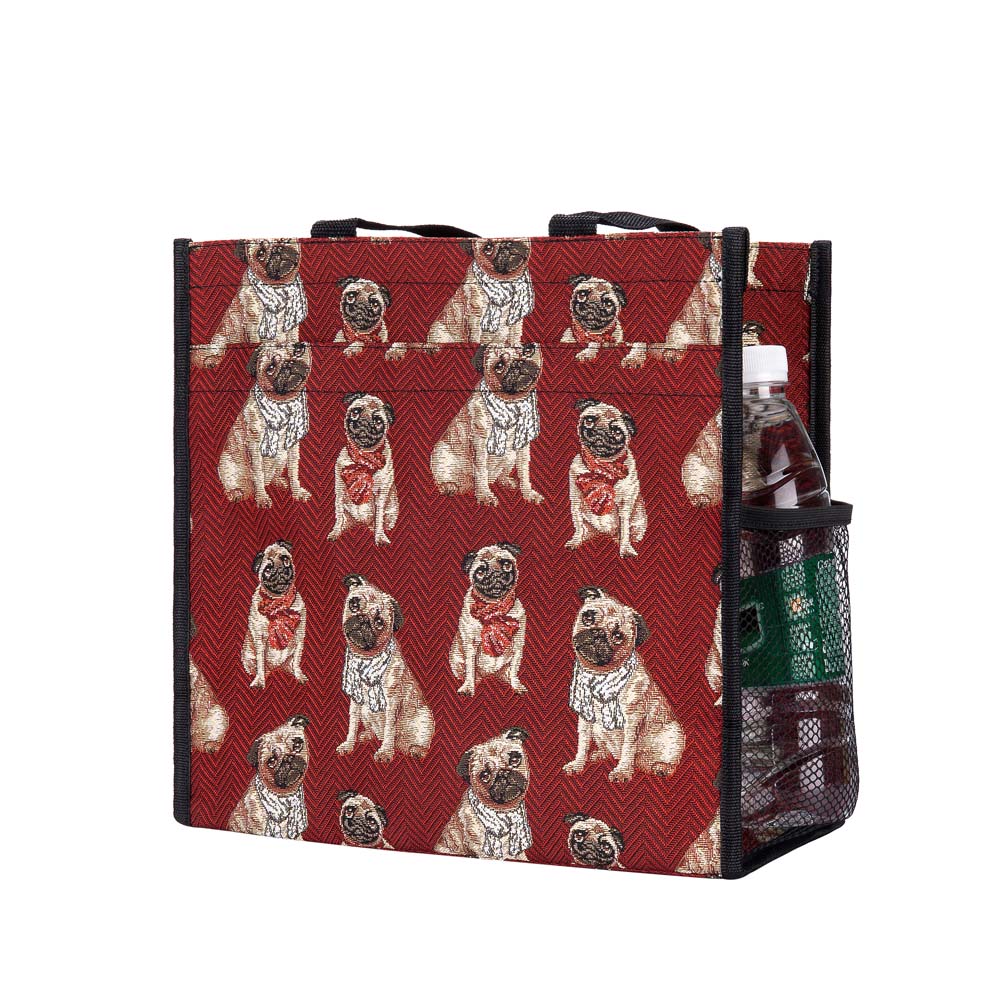 Pug Red Shopper Bag