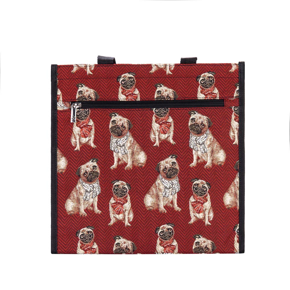 Pug Red Shopper Bag