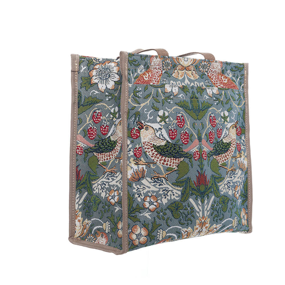 William Morris Strawberry Thief Grey Shopper Bag