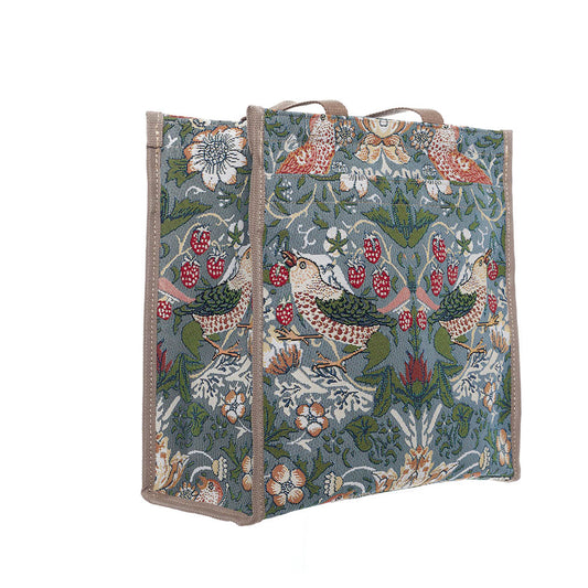 William Morris Strawberry Thief Grey Shopper Bag